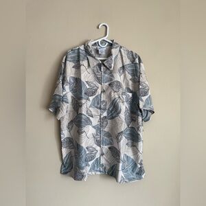 Vintage 90s Irvine Park Full Zip Short Sleeve Patterned Shirt XL